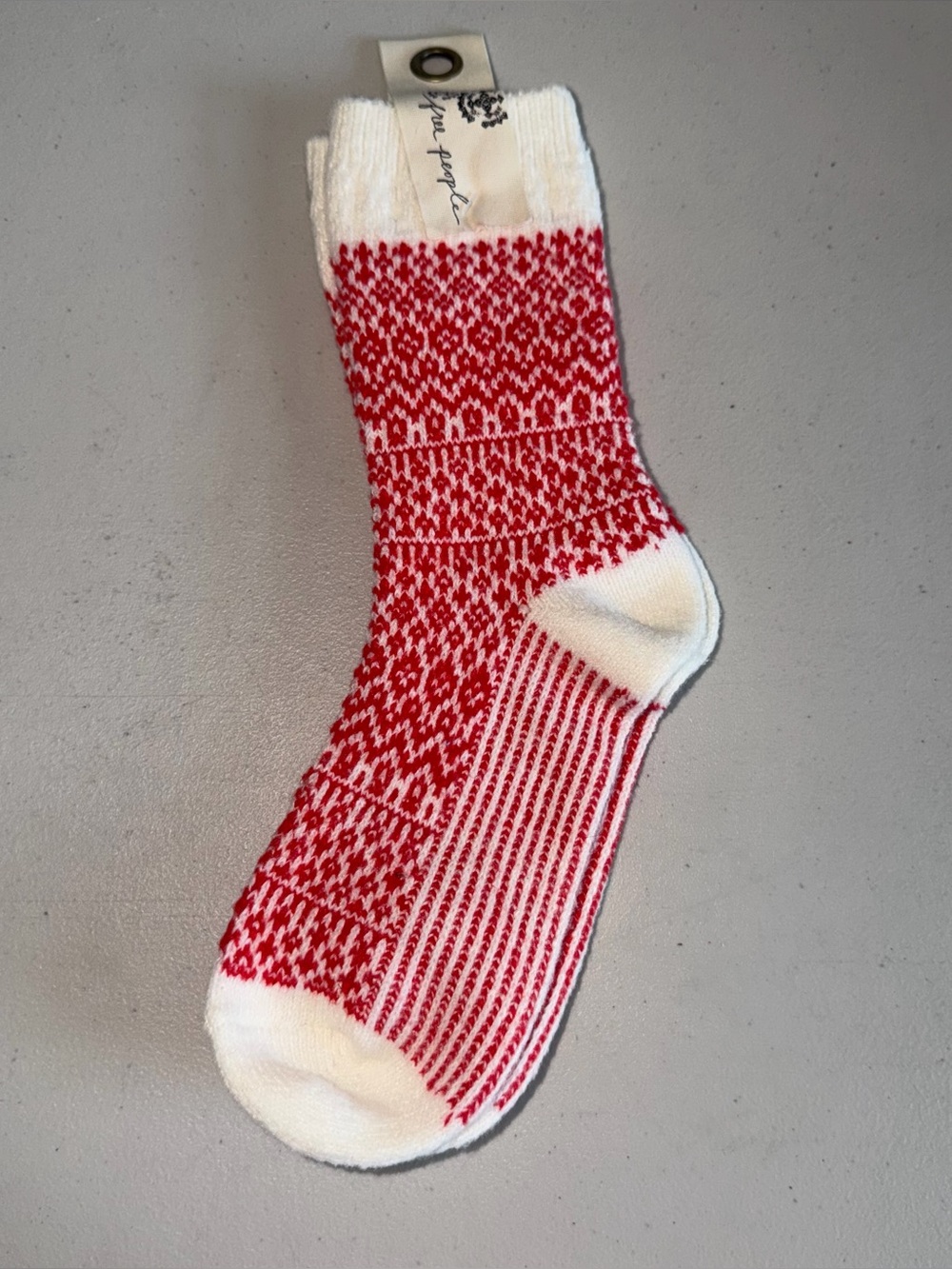 Womens 7-9 Free people cozy knit socks valentines christmas